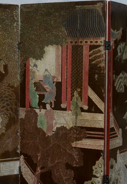 Antique Chinese Coromandel Screen 1