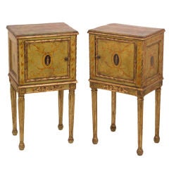 Pair of Antique Italian Painted Cabinets