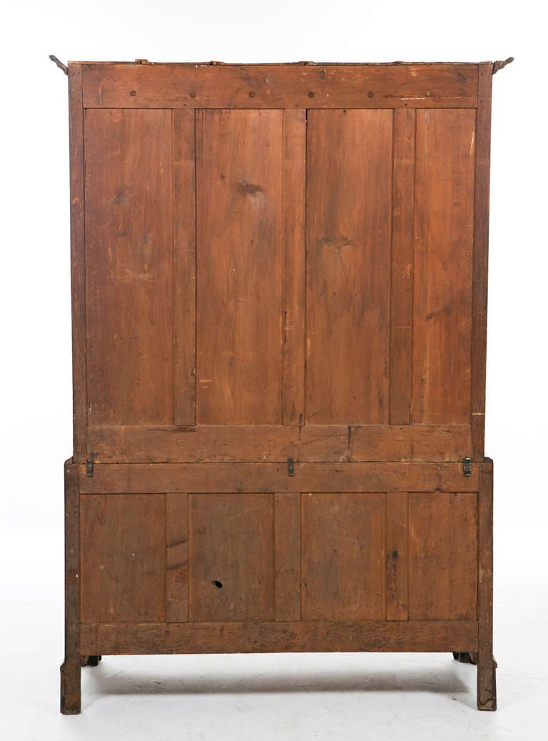 Bone Georgian Oak House Keepers Cupboard Circa 1790