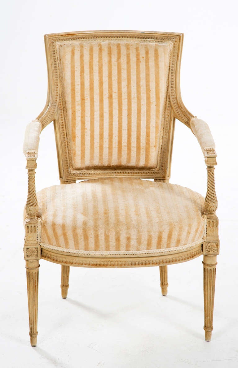 Louis XVI Painted Armchairs In Fair Condition In San Francisco, CA