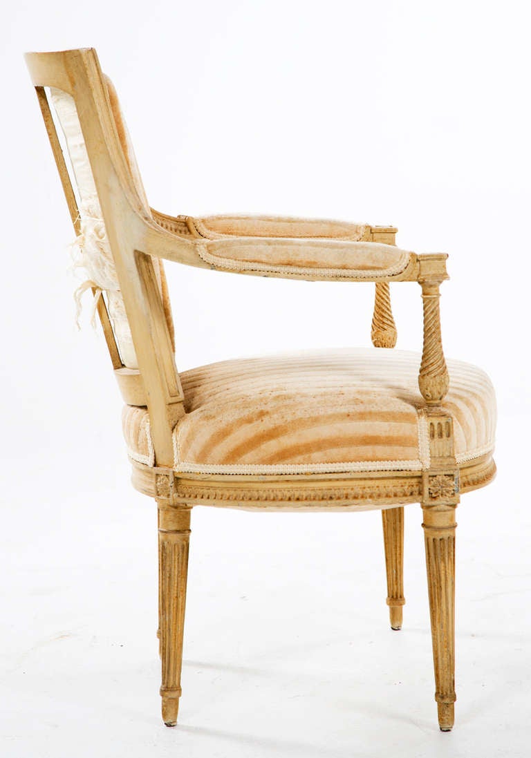 18th Century and Earlier Louis XVI Painted Armchairs