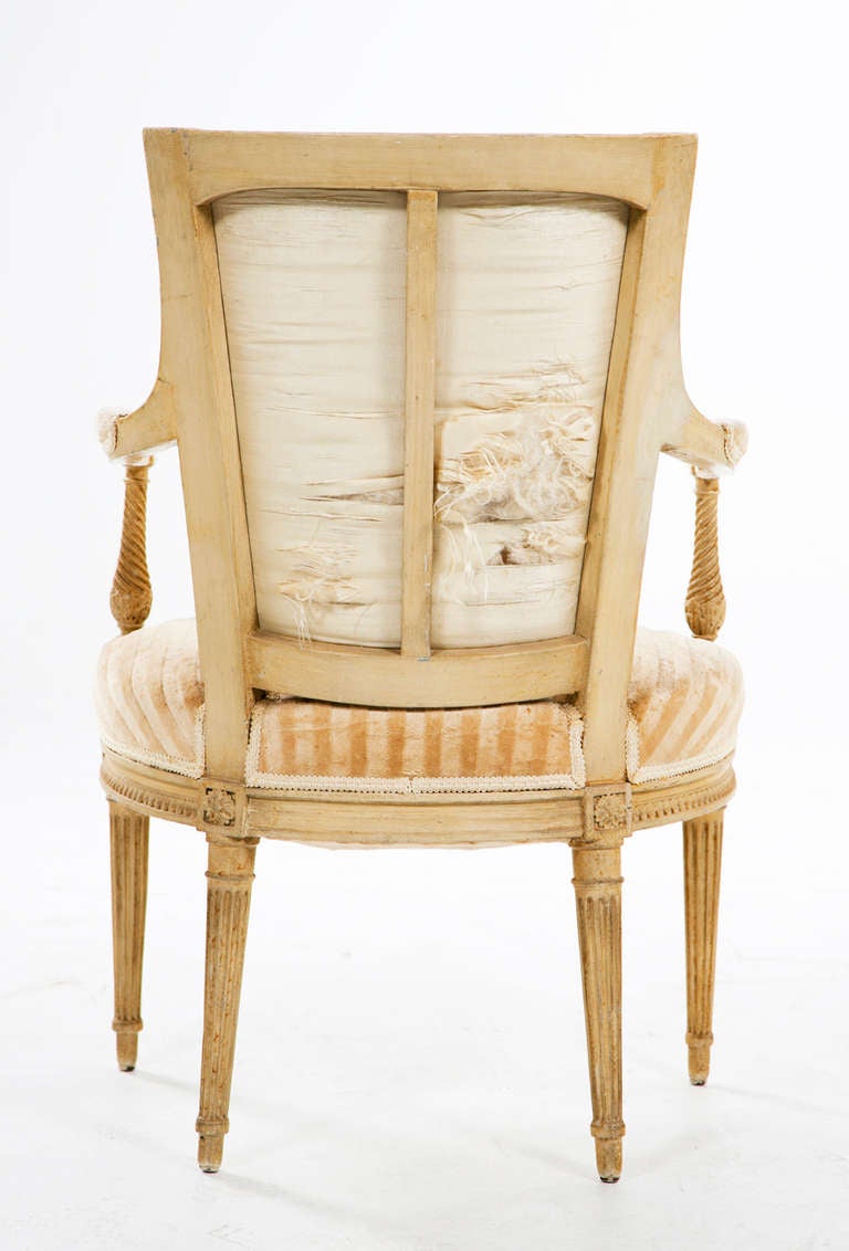 Wood Louis XVI Painted Armchairs