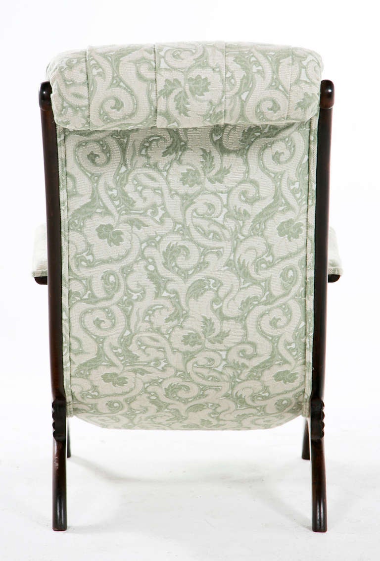 We where very happy to find two of these chairs.  We think that  this piece was made early in the Victorian Period in England.  The fabric is older and could use updating.  The frame is grate.  We have two available.  They are priced individually.