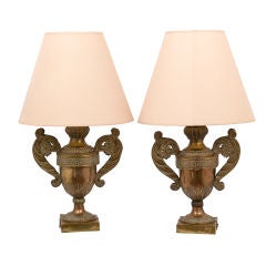 Great Pair Of Early 19th Century Italian Urn Lamps 12