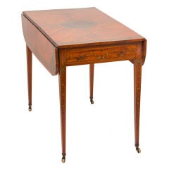 Antique Painted Satinwood Pembroke Table