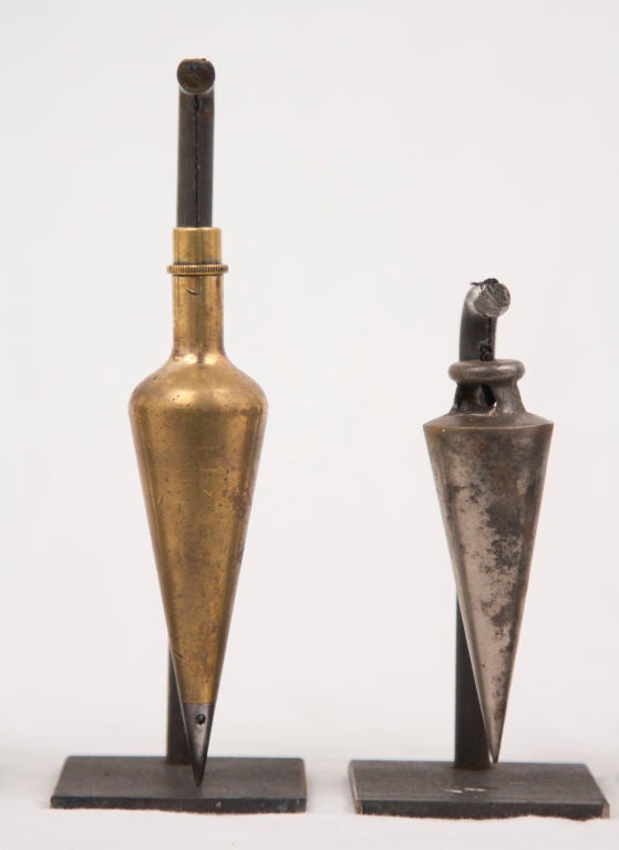 20th Century Collection of mounted  Plumb Bobs