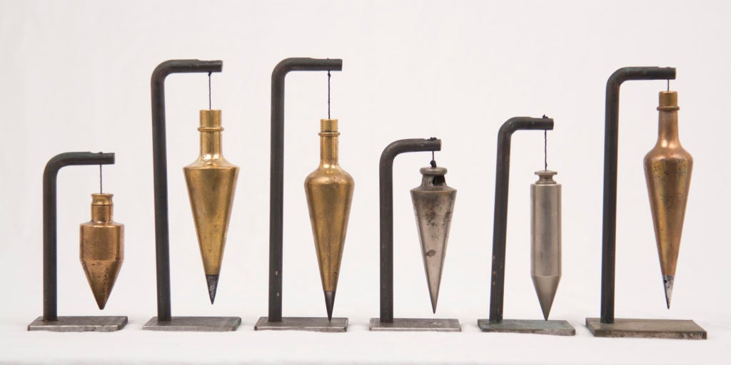 Collection of mounted  Plumb Bobs 2
