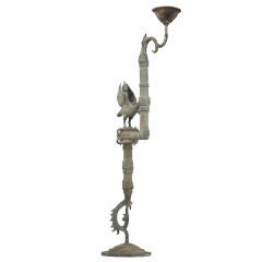 Antique Bronze oil lamp/ candle stick