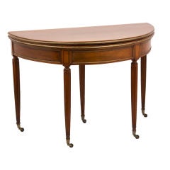 Directoire Pear Demilune Game Table