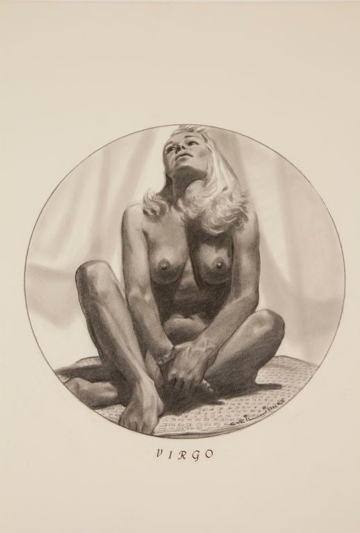 American One from a set of 1950's Zodiac Drawings  by Cyril Jones