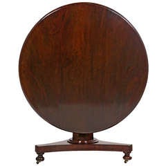 19th Century William IV Mahogany Round Pedestal Table
