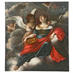 Large Oil Painting of the Assumption of Saint Lucy