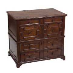 Antique English Paneled Oak Chest of Drawers Antique English Paneled Oak Chest of Drawers