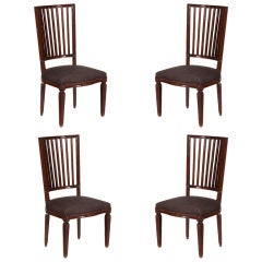 Set of Eight Chairs Walnut Chairs
