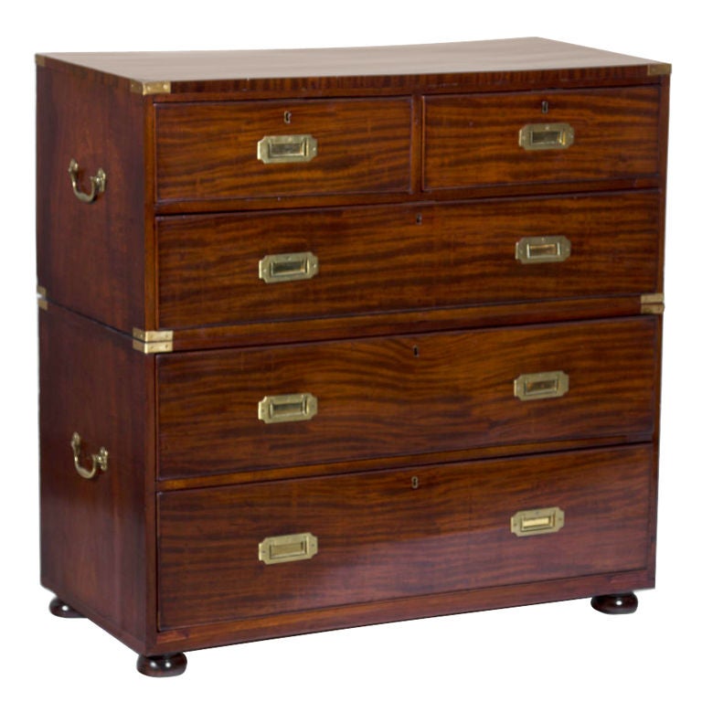 Classic Antique British Campaign Chest at 1stDibs