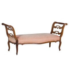 Antique Italian Fruitwood Bench / Window Seat