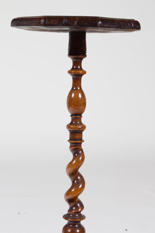 19th Century Antique Walnut Candlestand