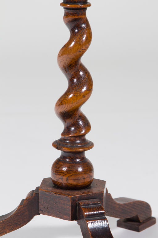 Wood Antique Walnut Candlestand