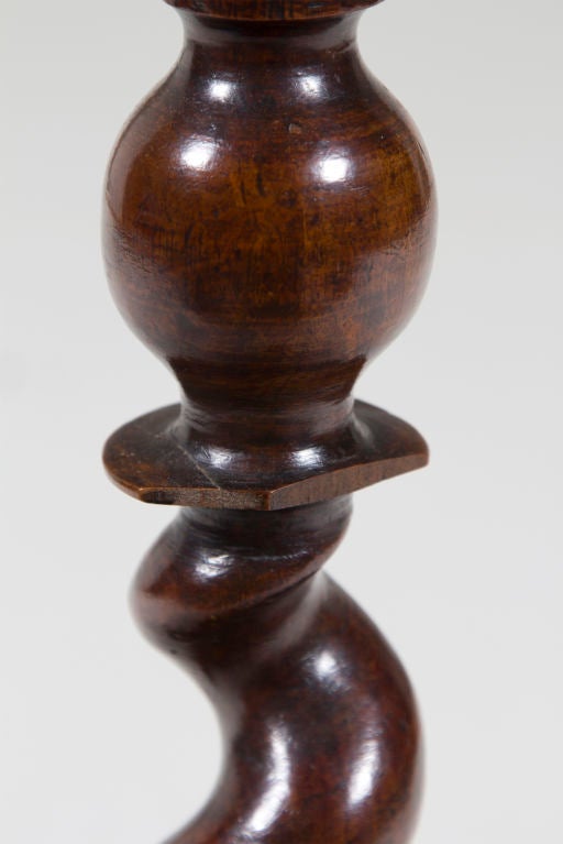 19th Century Walnut William and Mary Style Candle Stand 2