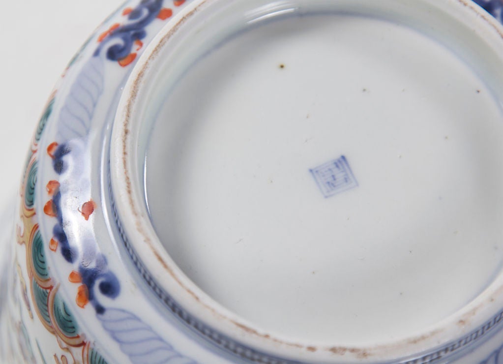 Rare Antique Pair of Imari Porcelain Cache Pots 5