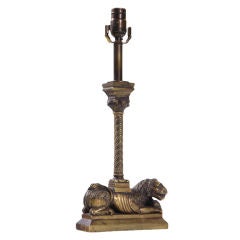 Venetian Bronze  Candlestick now a Lamp