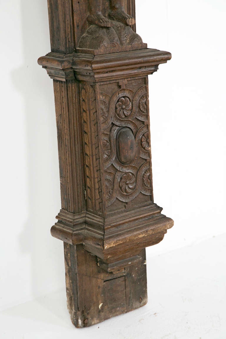 Wood Huge Oak Gothic Fire Surround circa 1580