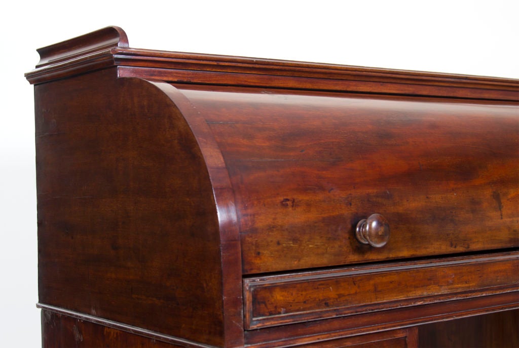 19th Century English Mahogany Roll Top Desk