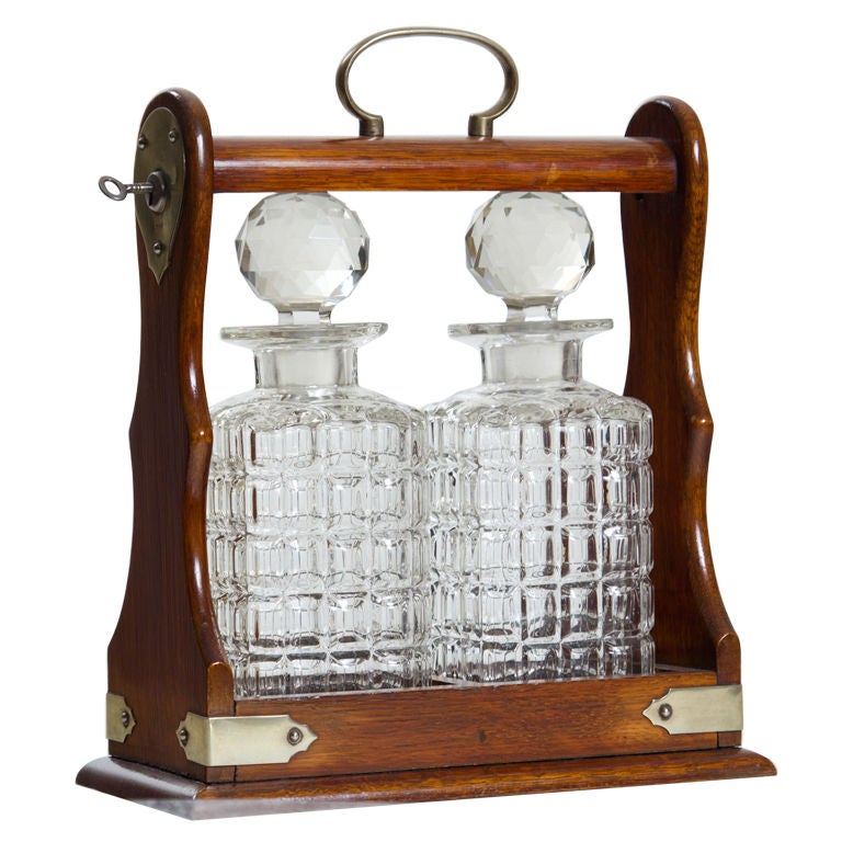 A Nice Antique Decanter Set or Tantalus