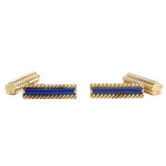 Tiffany 18K Lapis Cufflinks (Cuff Links)