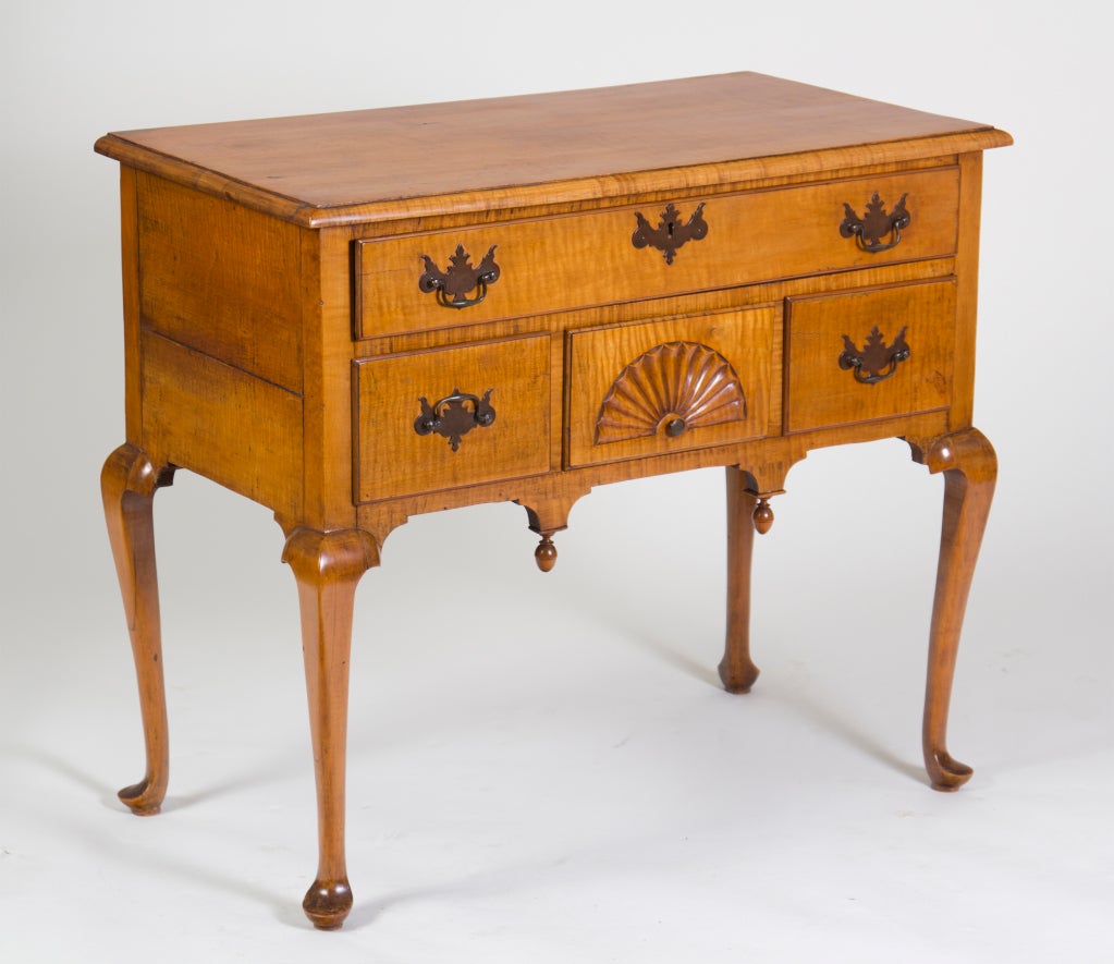 Tiger Maple & Maple Lowboy / Dressing Table