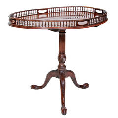 Irish Oval Tilt-Top Silver Table, circa 1880