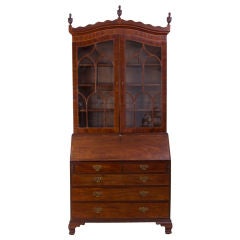 Antique Georgian Mahogany Inlaid Secretary Circa 1790