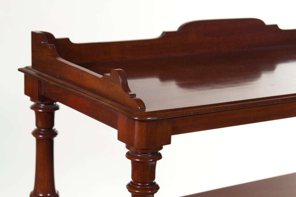 A classica mid 19th century mahogany server or boolshelf. England circa 1860.