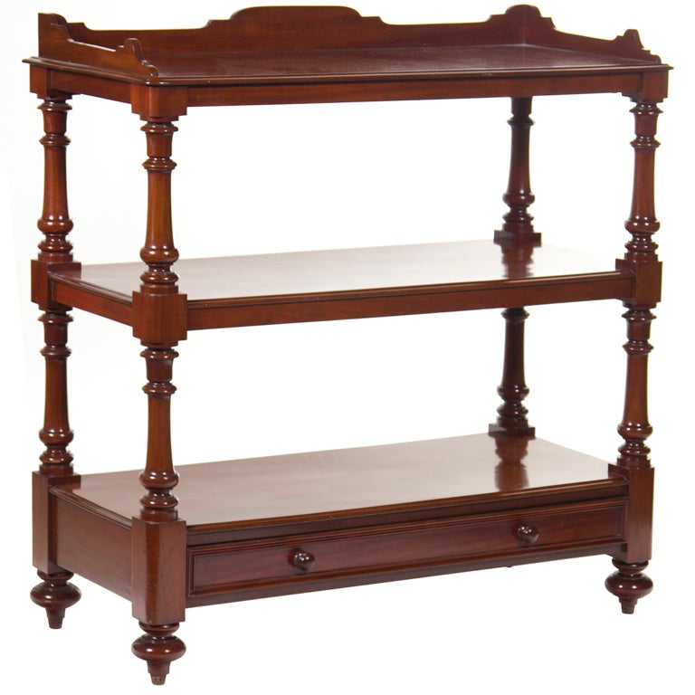 English Mahogany Book Shelf / Server