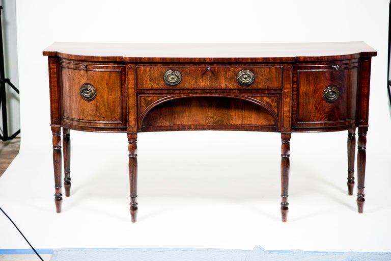 Georgian Sheraton Mahogany Sideboard In Good Condition In San Francisco, CA
