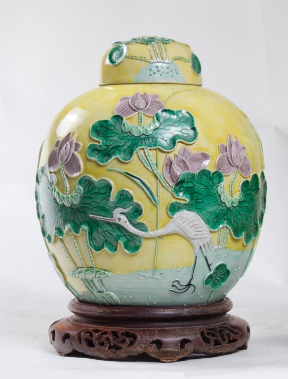 19th Century Pair Chinese Ginger Jars