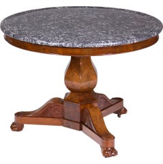 Mahogany 
Marble Center Table / Gueridon