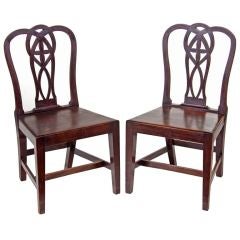Pair of English Mahogany Chippendale Chairs