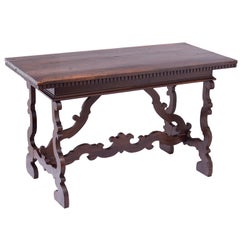 An Old Italian Trestle Table late 19th century