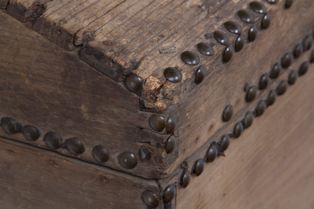 Wood Small Spanish Colonial Trunk