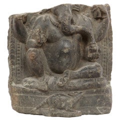 Antique Fragment of a Palla Ganesh Steele