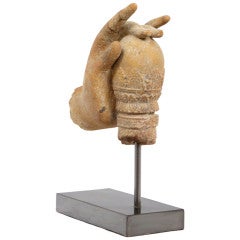 Sandstone Hand of Vishnu Holding the Cosmic Egg