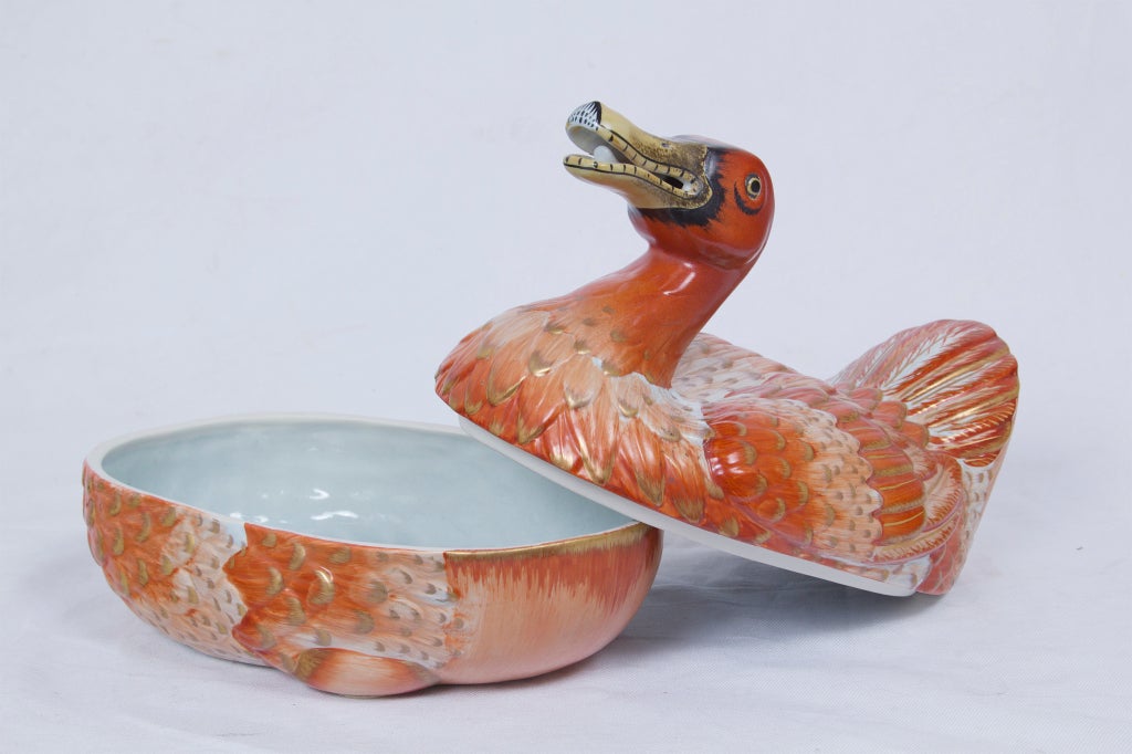 Porcelain Motaheda Duck Tureen
