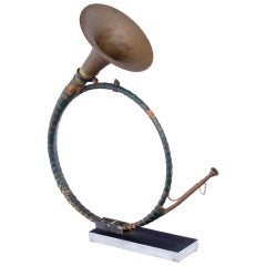 Mounted Brass Hunting Horn, II