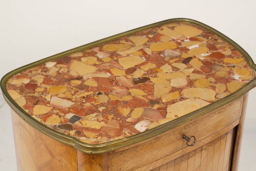 French Kingwood and Marble Table, circa 1880