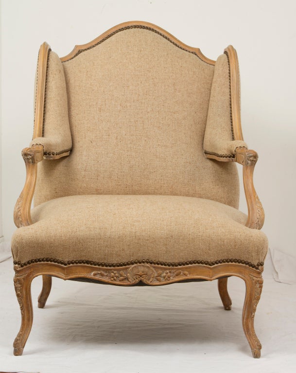 20th Century French  Wing Back Chair