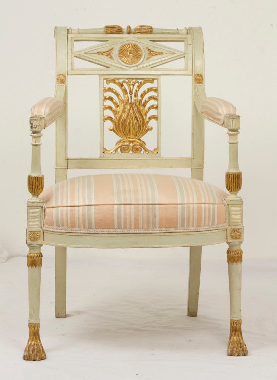 Neoclassical Pair of 18th Century Chairs by Jacob