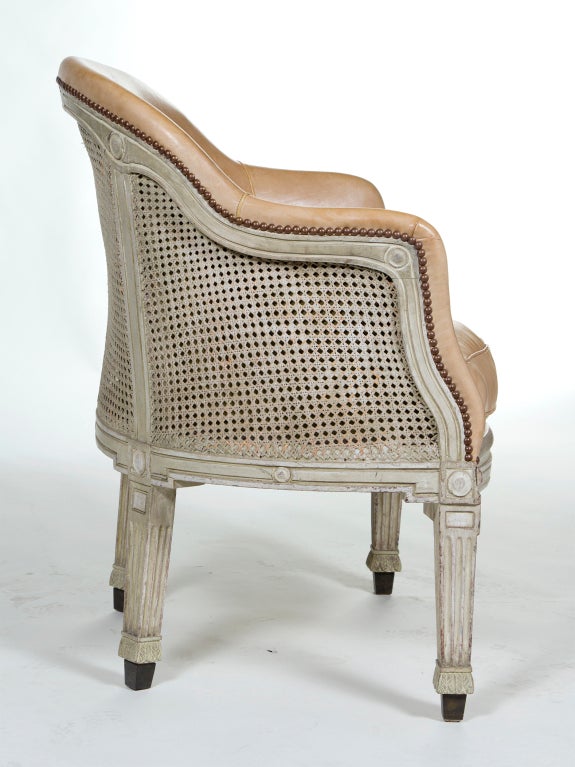 Large Early 19th Century Italian Caned Bergere 1
