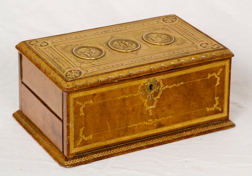 Italian Leather Jewelry Box at 1stDibs