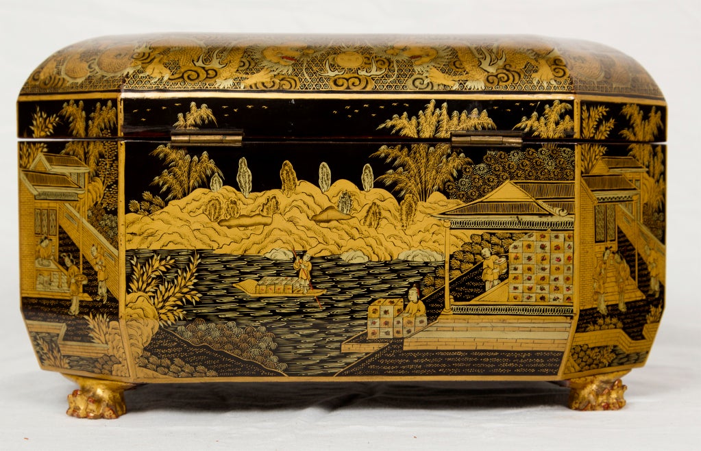 19th Century Fine Export Tea Caddy